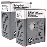 HYDROSORBENT® Silica Gel Dehumidifier (200gm - 2 Pack) - Silica Gel Packets w/Built-in Color Changing Indicator for Reactivation - Carton Moisture Absorbers for Food Storage -Desiccant Dehumidifier