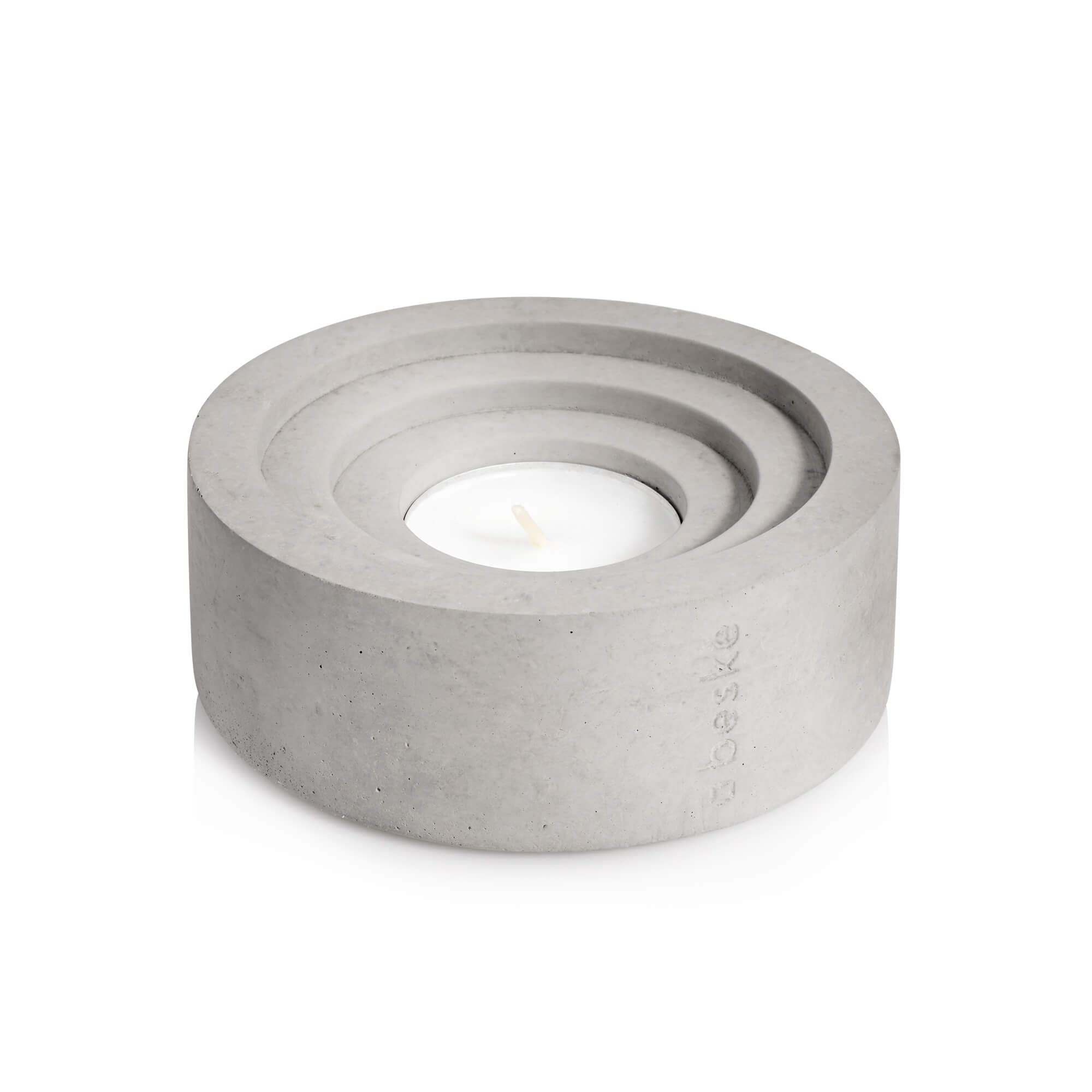 Teelichthalter 'Circum' der Beske-Manufaktur (Ø10cm, h4cm), hochwertigste Verarbeitung, 100% Handarbeit Made in Germany (SET 4 x Circum)