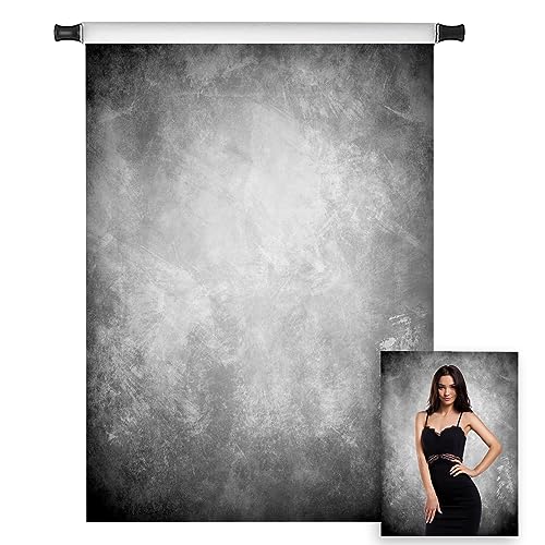 Fond de studio texture noire et grise en coton lavable Kate 2x3m