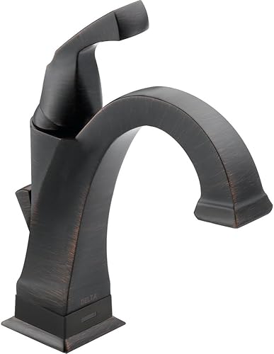 Delta Faucet Dryden Grifo de baño sin contacto, grifo de baño de un solo orificio de bronce aceitado, grifo de lavabo de baño táctil de una sola