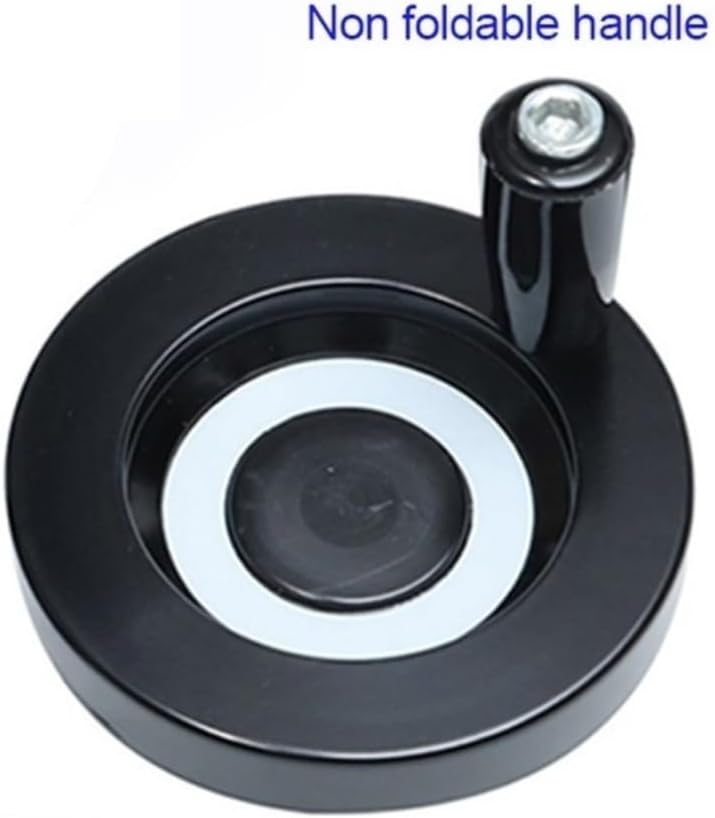 High-Grade Bakelite Hand Wheel with M5 M6 Top Threaded Hole - Non-Foldable Aluminum Alloy Milling Machine Handle(200mmx18mm)