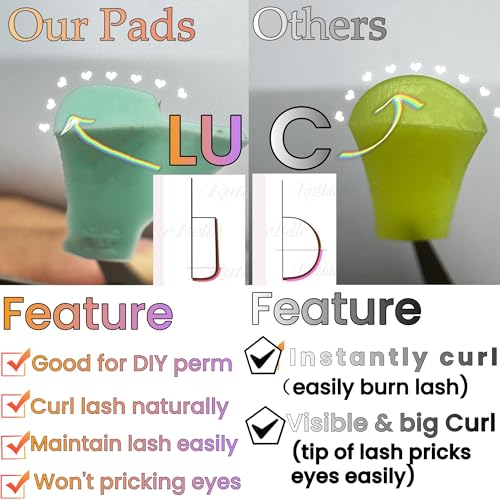 Lash Lift Shields LU Curl 8 Size Lifting Pads DIY Eyelash Lamination Katya Vinog Shield Shiny Perm Rods Make Eyes Natural Lifts Elastic Rod 100 Use Lami Perming Roller Beautiful Color - Image 4