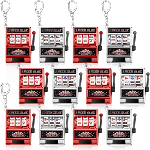 Porte-clés machine à sous mini casino pour décoration sac Kawaii