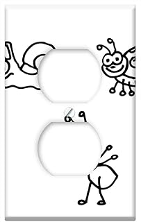Switch Plate Outlet Cover - Insect Bee Worm Snail Ladybug Dock Mosquito