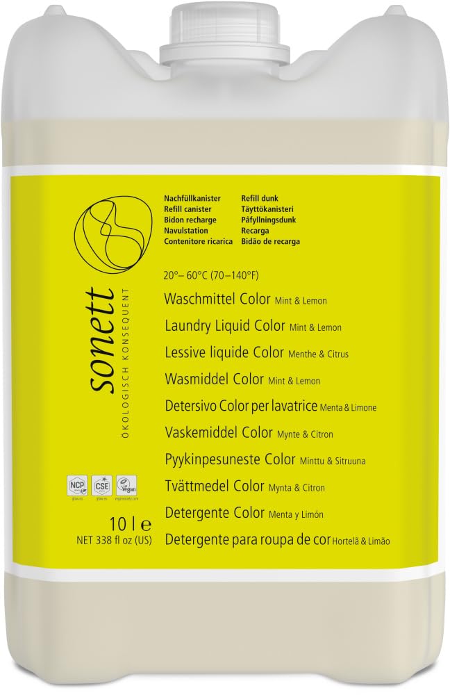 Sonett - Detergente líquido (10000 ml), fragancia a menta y limón