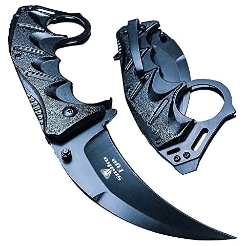 Snake Eye Tactical Everyday Carry Spring Assist Style Folding Pocket Knife EDC (Black) Cover