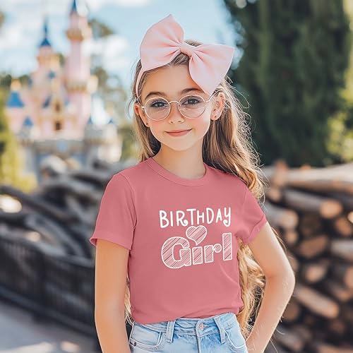Birthday Girl Shirt 1st First 2nd Two 3rd 4th 5th Toddler Birthday Baby Girls Outfit Heart tee4