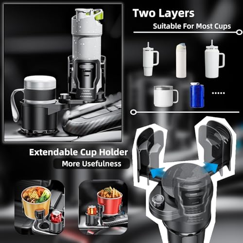 Portavasos Expansor Automotriz Ajustable 2 en 1 miniatura 4