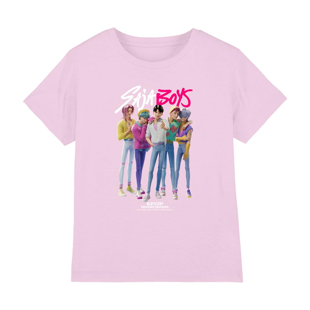 Netflix Kids T-Shirt - Saja Boys - Cotton - Pink - 9-11 Years