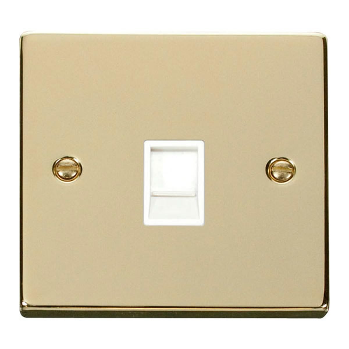 Click Polished Brass Rj11 Socket