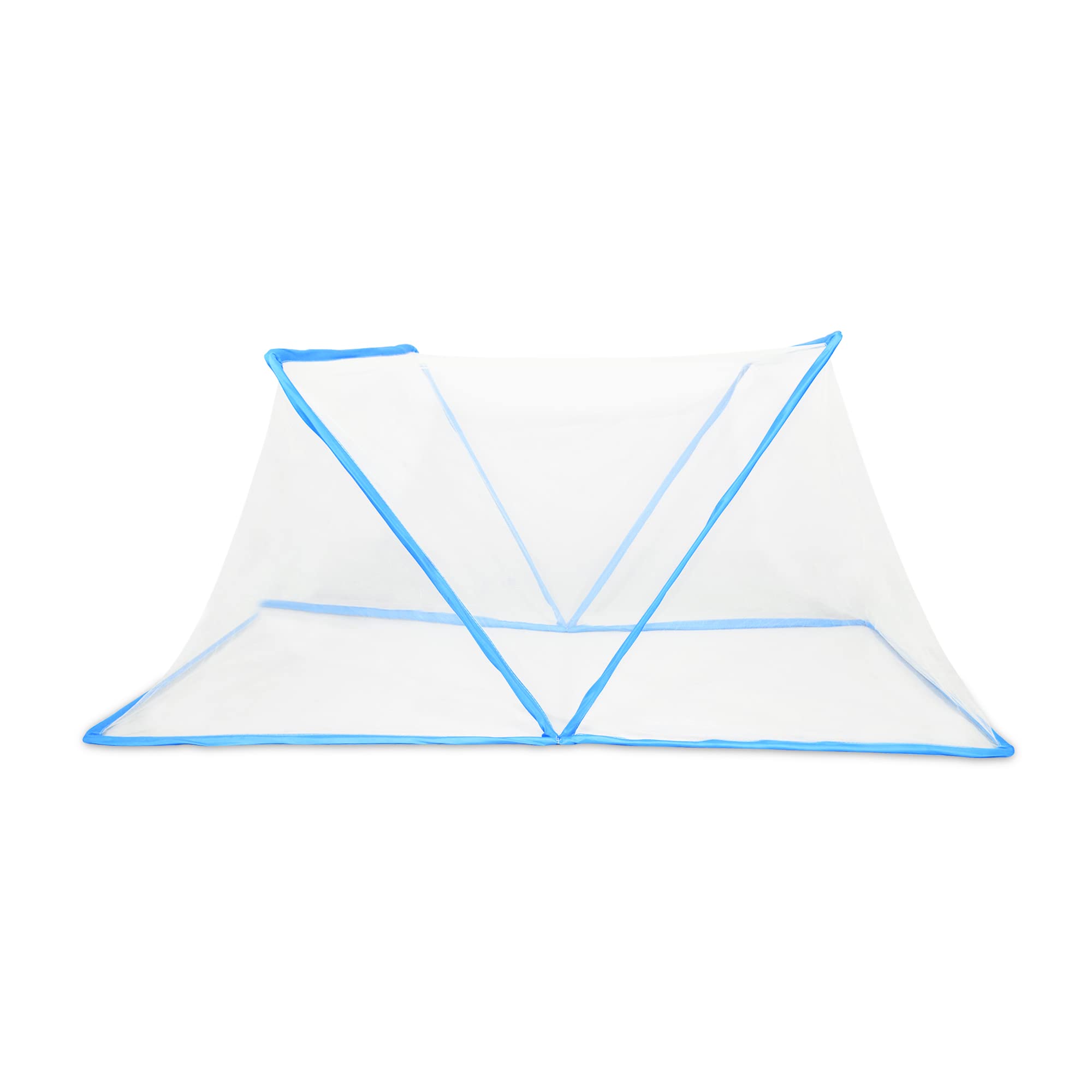 Classic Mosquito Net for Baby | Baby Mosquito Net |Portable, Foldable, Bottomless for Infants | Easy to Use | Size 130 X 65 X 50 cms for Babies & Toddlers 0-24 Month - Blue-image-4