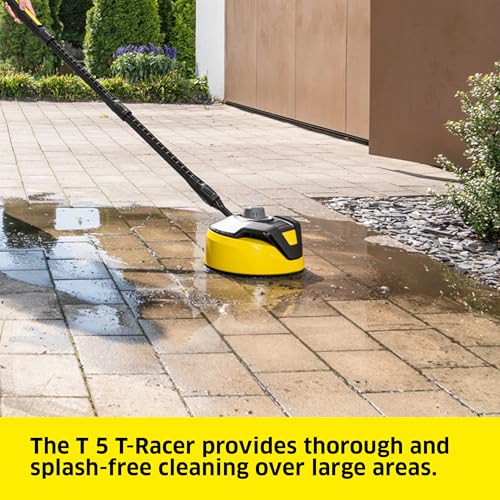 Image of Karcher - T 5 T-Racer 11 inch Electric Power Pressure Washer Surface Cleaner Attachment - 32 inch Extension Wand Included - 2600 PSI - for Karcher K1-K5