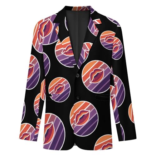 Lipstick Lesbian Flag Men's Suits Dress Business Formal Suit Print Jackets Coat for Wedding Party4