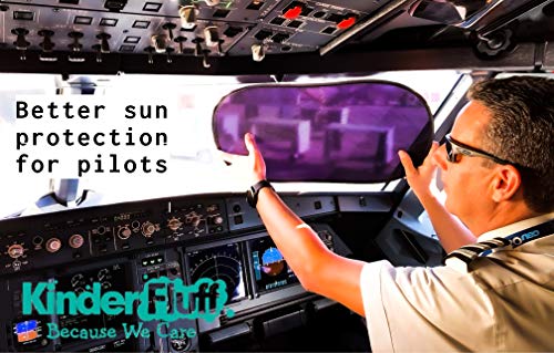 Kinder Fluff Sunshade (4X)-The only Certified Sunshades Blocking 99.79 % of UVA & 99.95% UVB-120 GSM Sun Shades & 15S Static Film (Mom’s Choice Gold Awards Winner) Aircraft,Truck,SUV,car Window Shade - Thumbnail 7