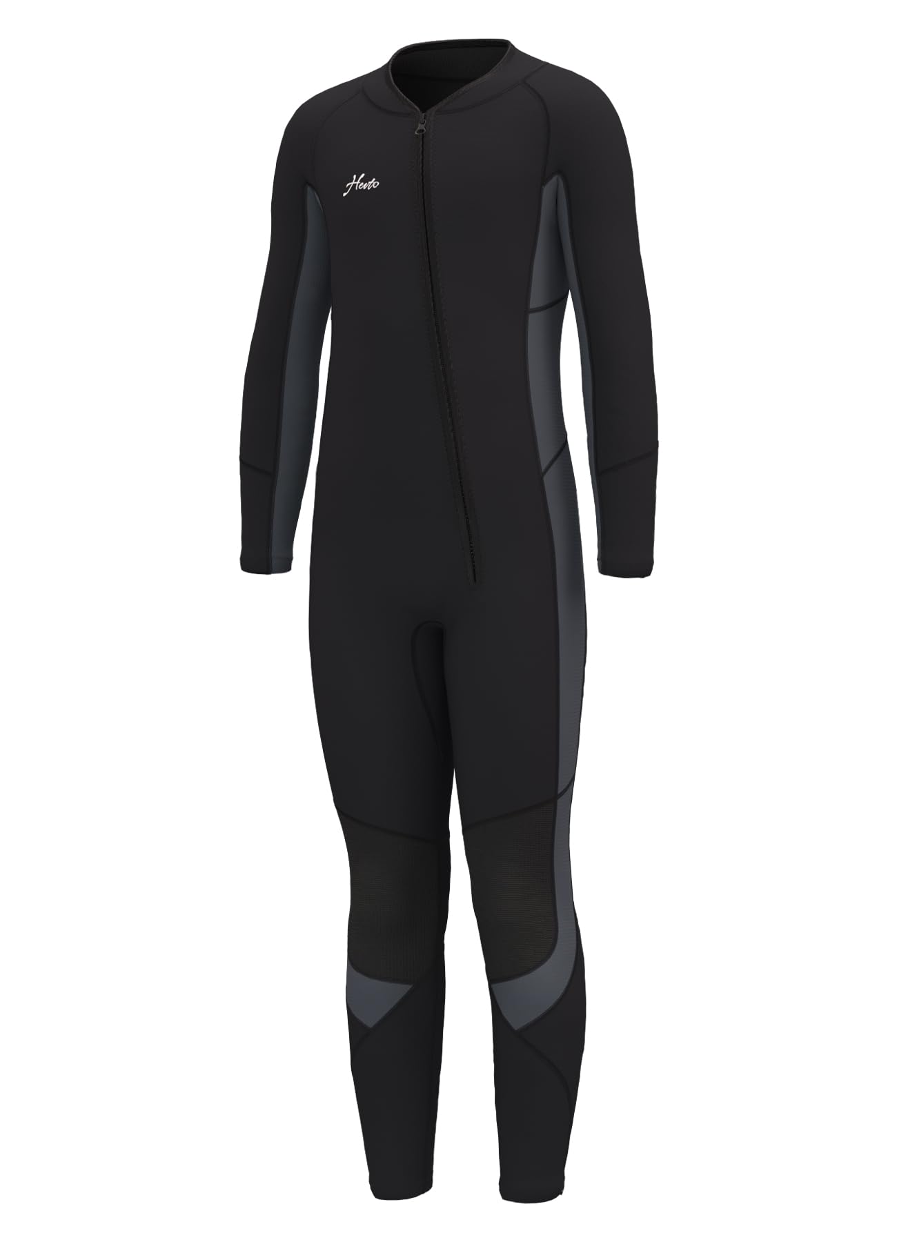 Hevto Kids Wetsuit for Boys Girls Toddler Youth 3/2mm Neoprene Shorty Full Wet Suits Front Zip in Cold Water for Swimming