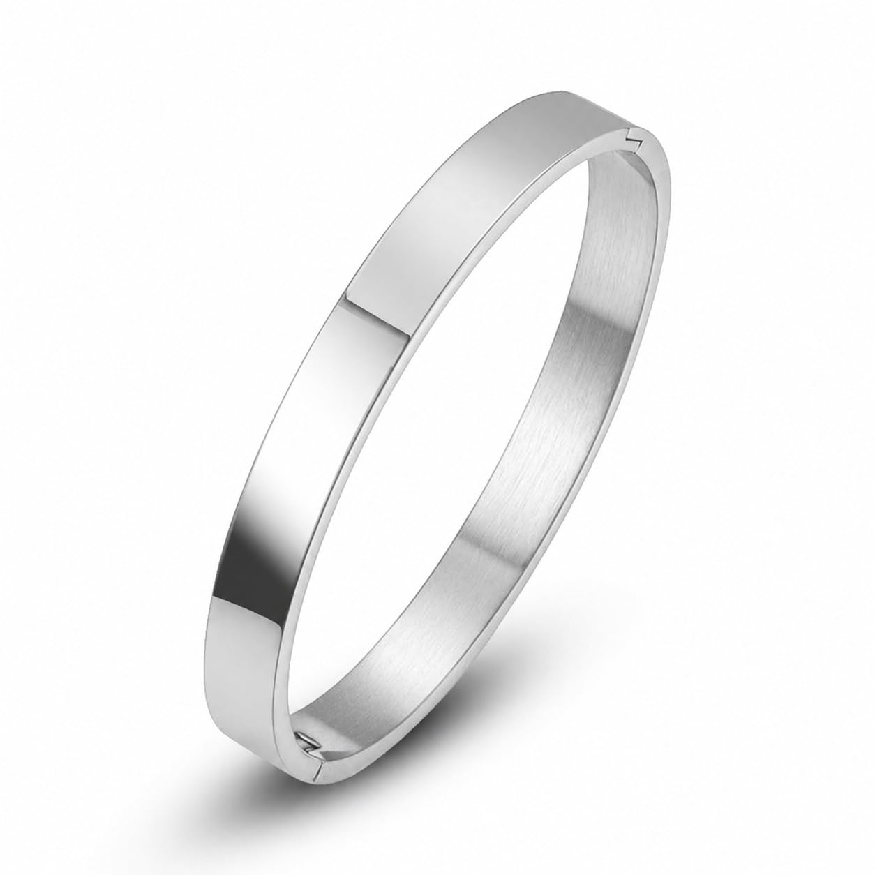 MEENAZ Valentine Gifts Jewellery Openable Simple Daily Use Proposal Adjustable Free Size Big Strong Heavy Stainless Steel Kada Silver Bracelets for Men Boys Kids Boyfriend