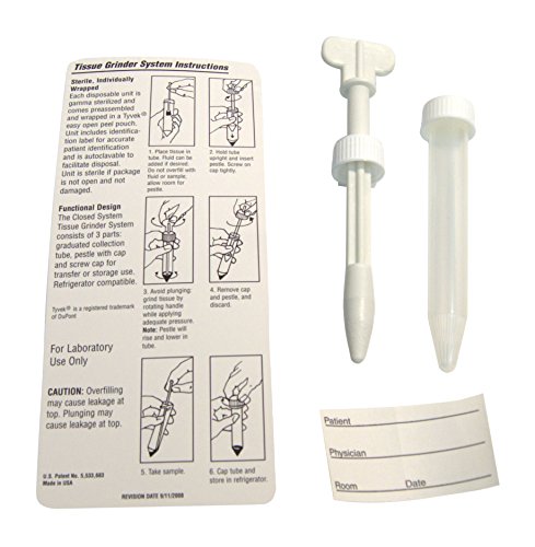 KIMBLE CHASE Life Science 749600-0015 Polypropylene Sterile Closed-System Tissue Grinder, 15 mL Capacity