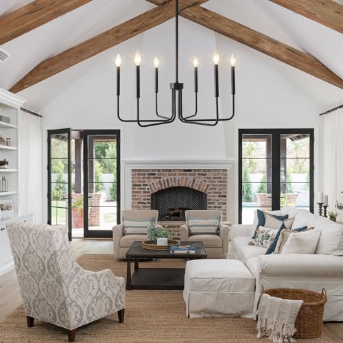 Hhr Black Chandeliers, 6-Light Metal Candle Farmhouse Chandeliers thumb #8