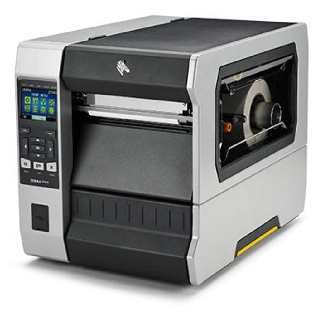 ZEBRA TT Printer ZT620, 6, 300 DPI, Euro and UK Cord, Serial, ZT62063-​T0E0100Z (DPI, Euro and UK Cord, Serial, USB, Gigabit Ethernet, Bluetooth 4.0, USB Host, Tear, Color, ZPL)