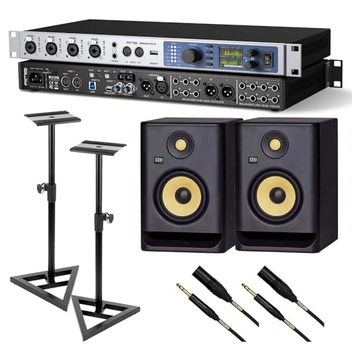 RME Fireface UFX III Audio Interface, (2) KRK RP5G4 Monitors, Monitor Stands, (2) XLR to /1/4 Bundle