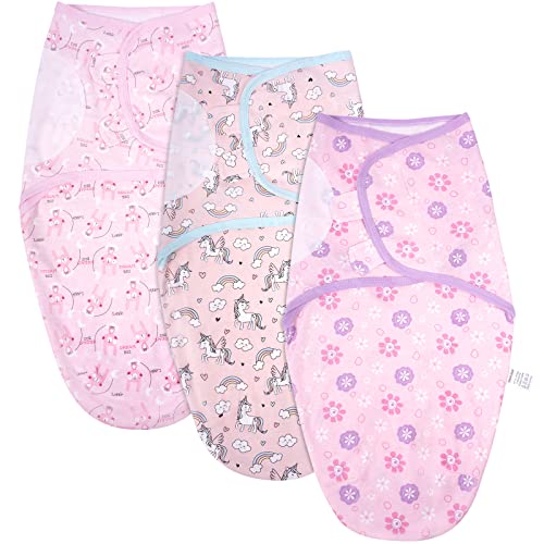 Image of Vicloon Swaddle Blanket, 3 Pack Organic Baby Swaddle Sleep Sacks, Adjustable Swaddle Blanket Infant Baby Wrap Set, Newborn Swaddle Sack, Baby Swaddle Wrap for 3-6 Month