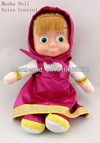 Amazon 音声コントロールロシア語の女の子の学習と教育のためのマーシャミュージカル人形を歌います 電動ロボット おもちゃ