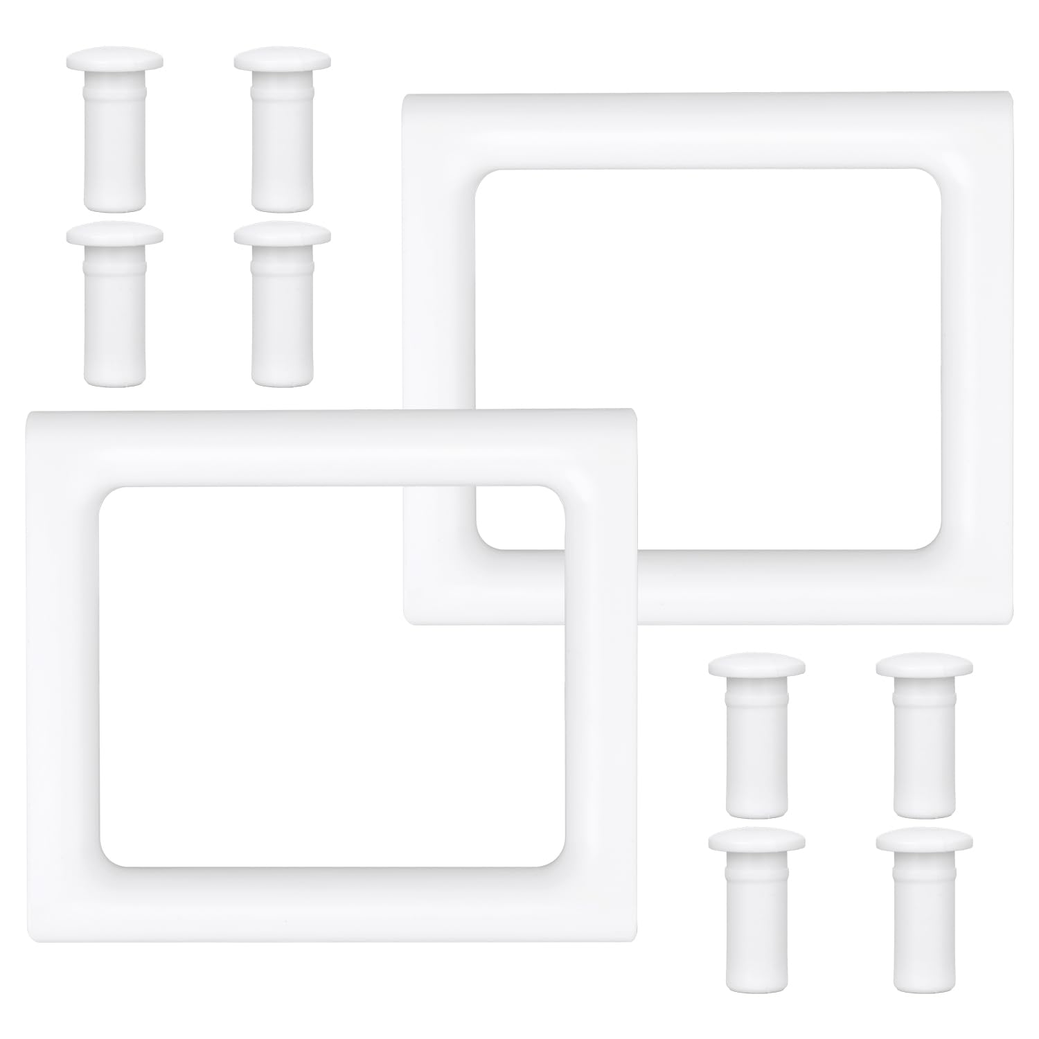 2pcs Cooler Handle Replacement for Coleman Ice Chest, Lightweight Plastic Cooler Handle with 8pcs Screws Practical Replacement Accessories and Parts Compatible with Coleman(White)