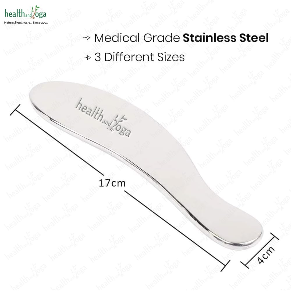SoulGenie SteloLift Super narzędzie do masażu Gua Sha ze stali nierdzewnej klasy 304, narzędzie do mobilizacji tkanek miękkich, łagodzenie bólu mięśni, uwalnianie stresu i rozbijanie tkanki