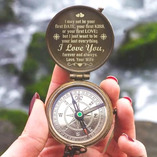 Brújula personalizable grabada para esposo, regalo sentimental miniatura 4