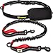 Hundefreund Guinzaglio Mani libere per Cani da Jogging | Rosso e Nero Elastico e Riflettente di 120 – 170 cm | per corerre, canicross, Passeggiate ed Escursioni