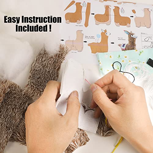 HKKYO-Arts-and-Crafts-for-Kids-Ages-8-12-Llama-Sewing-Kit-for-Kids-Make-Your-Own-Stuffed-Animal-Kit-Alpaca-Craft-Sewing-Kit-DIY-Plush-Craft-Supplies HKKYO-Arts-and-Crafts-for-Kids-Ages-8-12-Llama-Sewing-Kit-for-Kids-Make-Your-Own-Stuffed-Animal-Kit-Alpaca-Craft-Sewing-Kit-DIY-Plush-Craft-Supplies