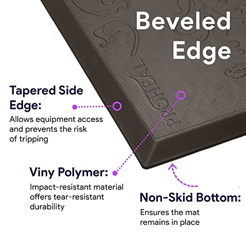 Proheal 51001BR Beveled Edge Fall Mat For Elderly - Fall Prevention For Seniors - Bedside Safety Floor Mat thumb #2