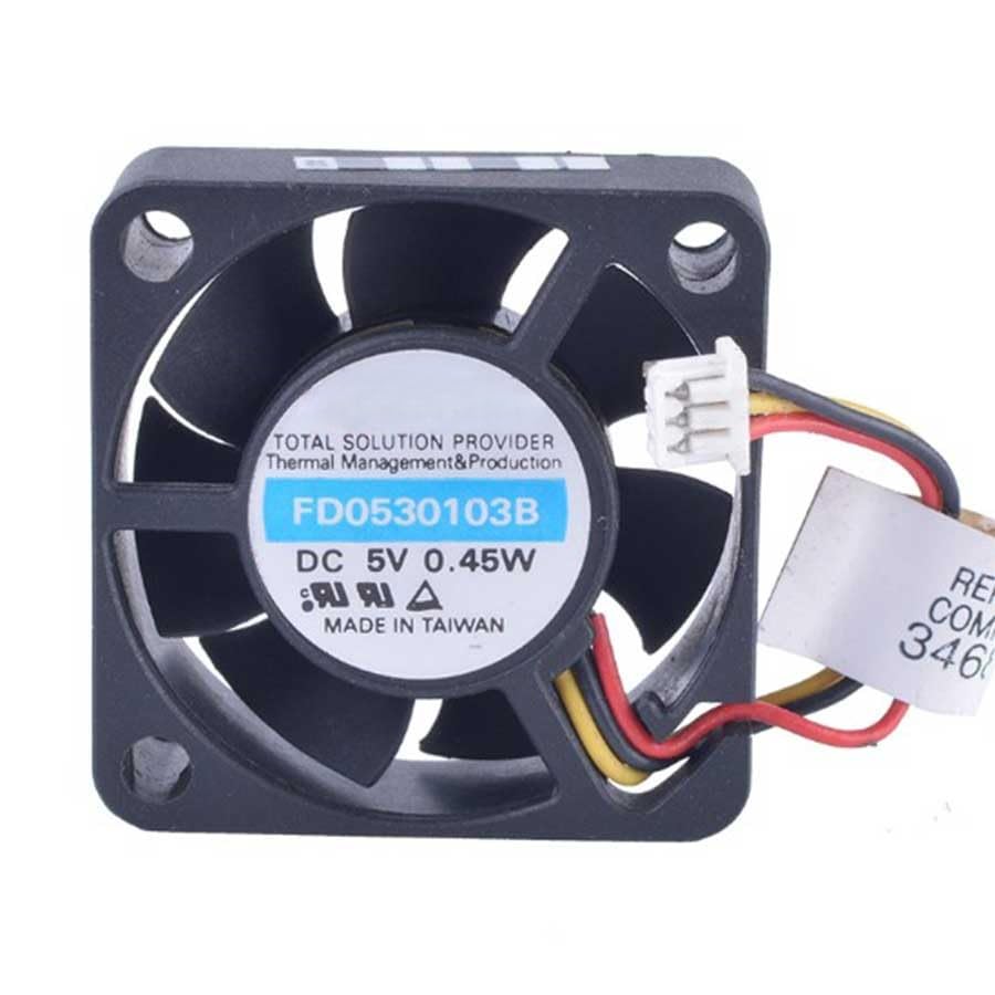 Y.S.TECH FD0530103B 3010 30mm Double Ball Fan - 5V 0.45W Notebook Cooling, 3-Wire Design