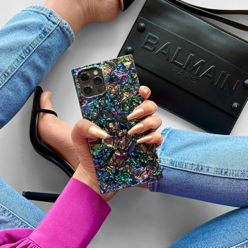 Image of FLAUNT Official Square iPhone 17 Pro Case - Abalone Shell | Phone Cover for iPhone 17 Pro - Compatible with MagSafe and Wireless Charging - Drop-Tested Shockproof Designer Hard Cover