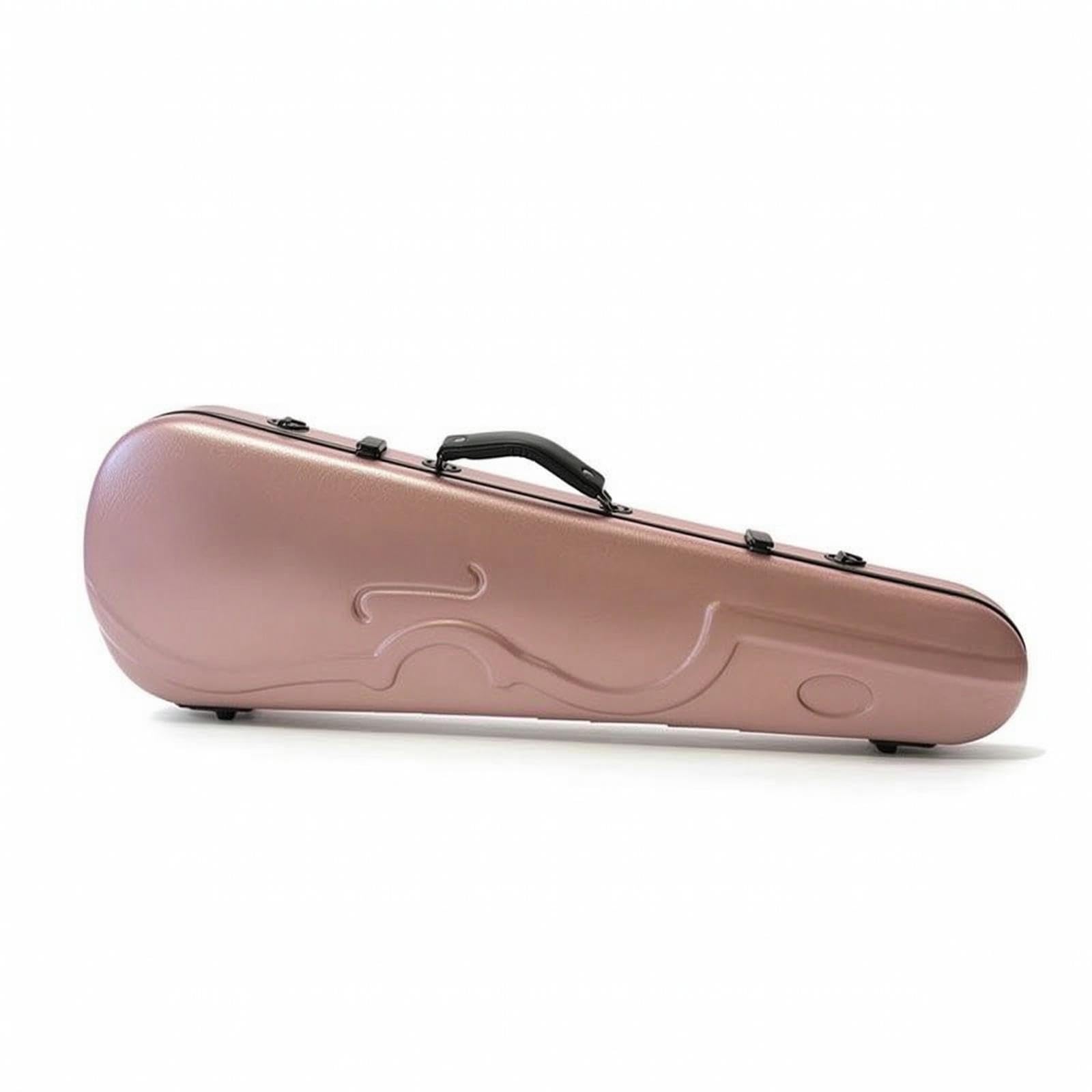 Firm-Body Violin Case Aerodynamic 4/4 Violin Case Resilient for Violinists, Artists, Storage, School Pink Matte-image-19
