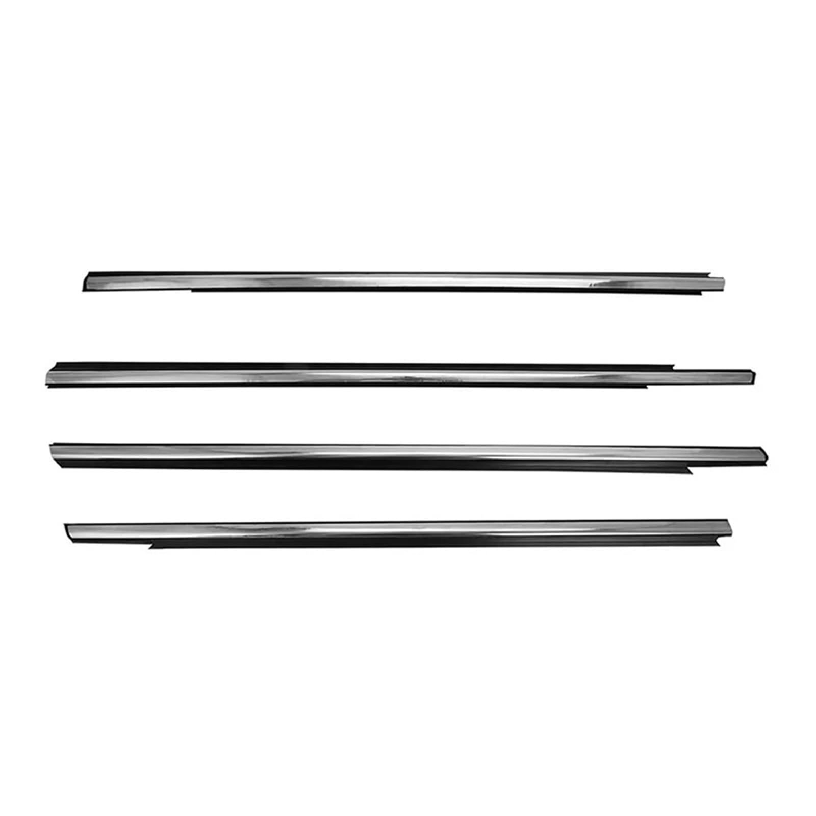 4 piezas de burletes goma for ventanas compatibles con Peugeot 301 (2013-2017) y Citroën Elysee (2014-2016), for puertas cristales(Chrome)