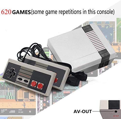 620 Retro Classic Video Game Console with Built-in 620 Games and 2 NES Classic Controllers，AV Output Video Games for Kids & Adults - Thumbnail 4