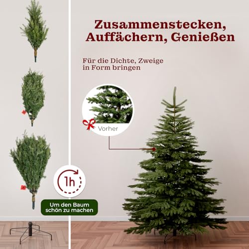 Künstlicher Weihnachtsbaum mit Beleuchtung | 180 cm | 400 LED | Weihnachtsbaum künstlich wie echt… – Ansicht 6