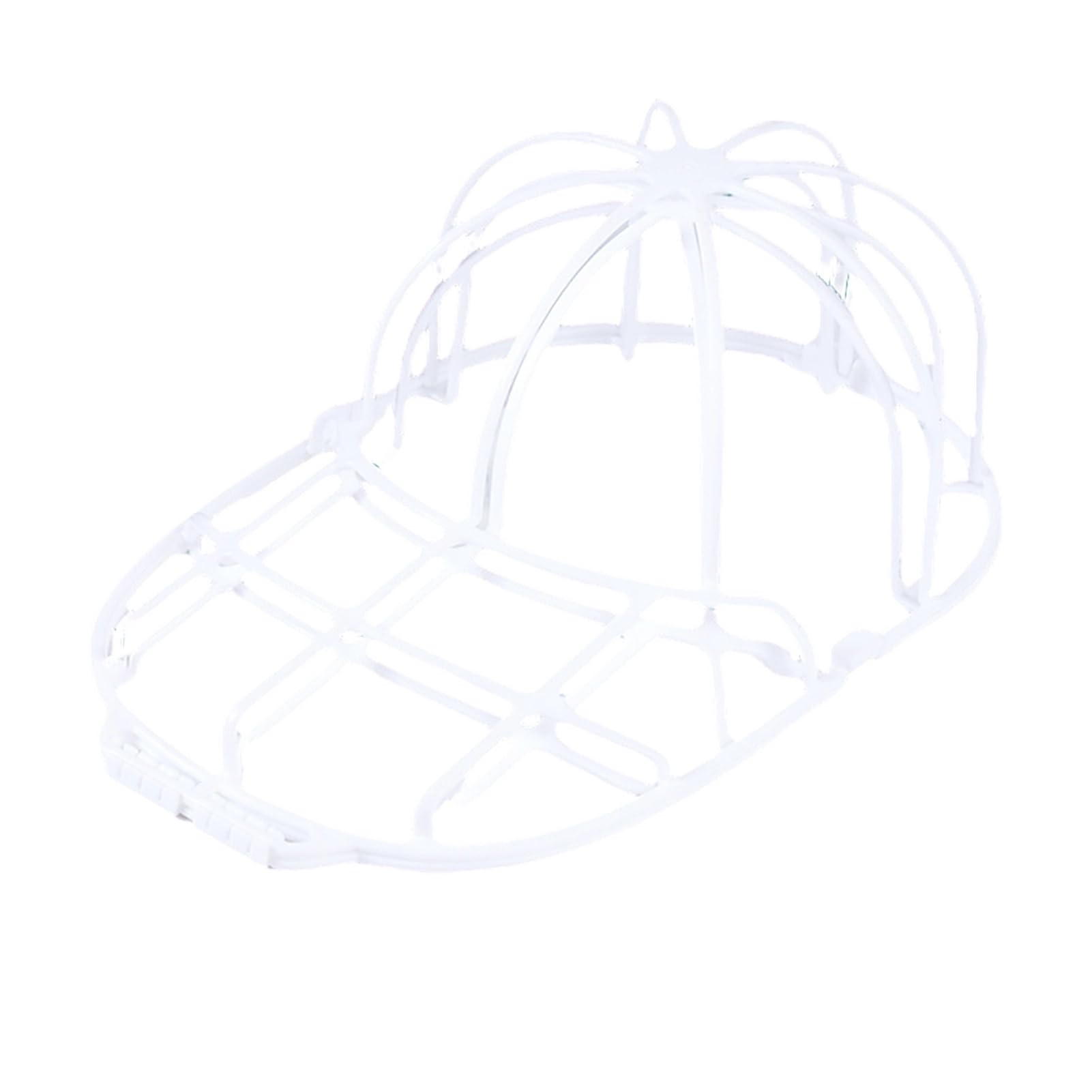 anwhriet Hat Washer Cage for Washing Machine & Dishwasher – Baseball Hat Cleaner Rack, Structured Cap Shaper & Protector for Hats White
