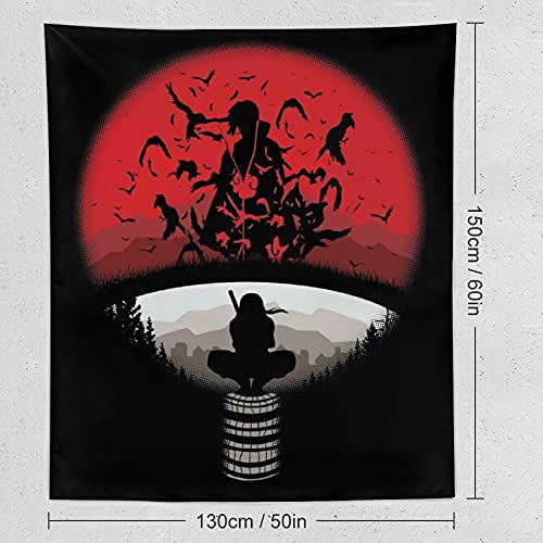 Naru-to Uchiha Wandtapijt Wanddecoratie, Hippie Wandtapijt Anime Wandtapijten Muur Art Esthetische Woondecoratie voor… - Afbeelding 3