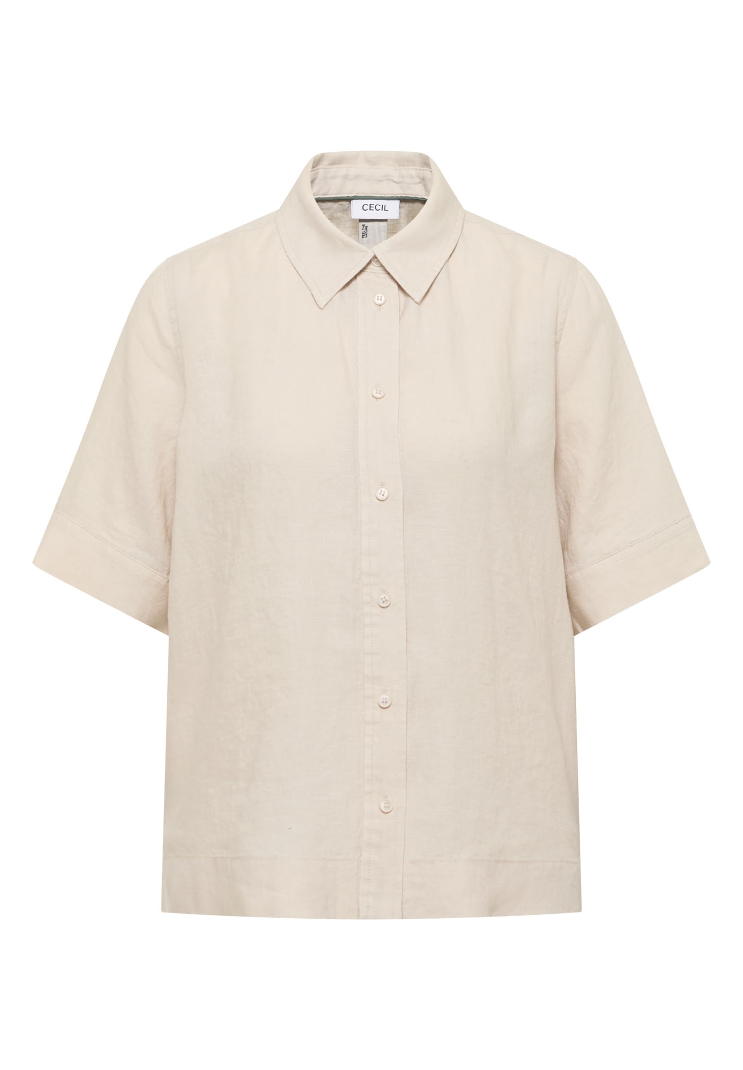 Cecil Kurzarm Bluse aus reinem Leinen