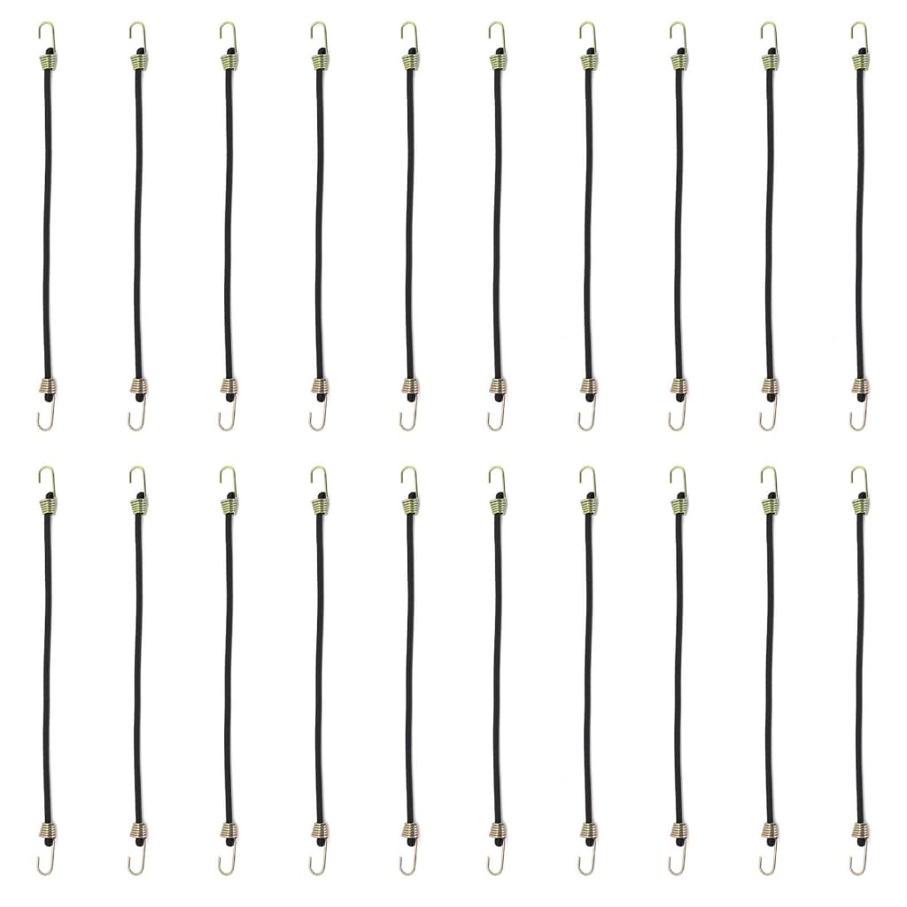 20Pcs Elastic Bungee Strap Bungee Cord For Securing Tarps Luggage Tent Heavy Duty Bungee Cord Luggage Strap with Hook