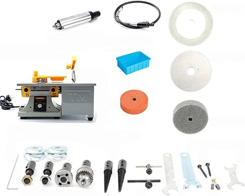 Máquina pulidora de gemas, kit de herramientas de sierra de molienda de joyas, juego de herramientas de 110 V, velocidad ajustable, torno de banca,