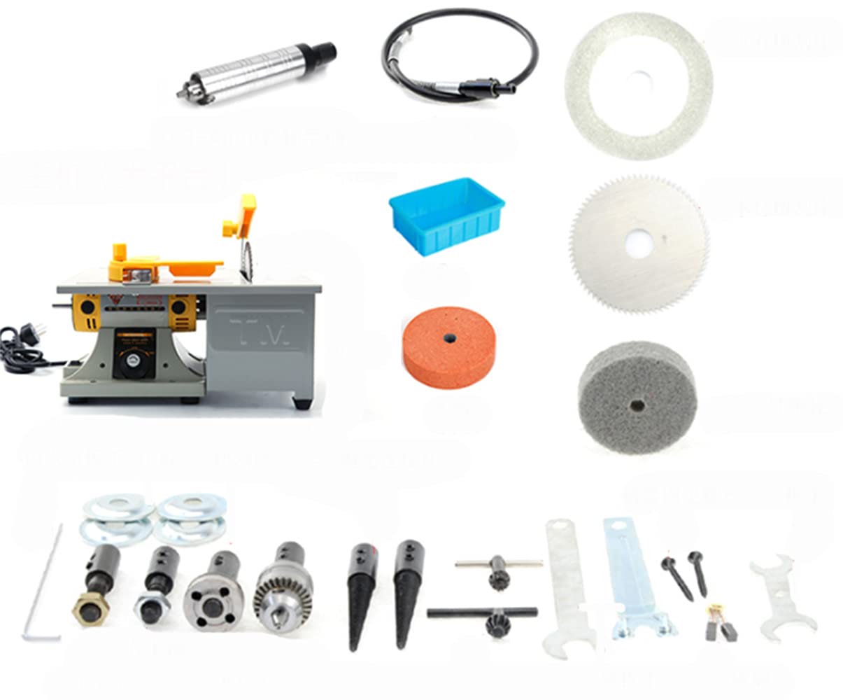 Jewelry Rock Polishing Machine Bench Lathe Polisher Set 350W 110V Jewelry Gem Rock Jade Grinder Polisher Saw Tool Kits Grinding Machine