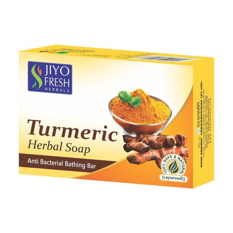 Image of New Shama Jiyo Fresh Turmeric Soap, 100g (Pack of 5)