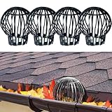 SMZhomeone 4 Stück Fallrohrschutz Laubsieb Fallrohrschutz Laubsieb für optimale Dachrinnenpflege