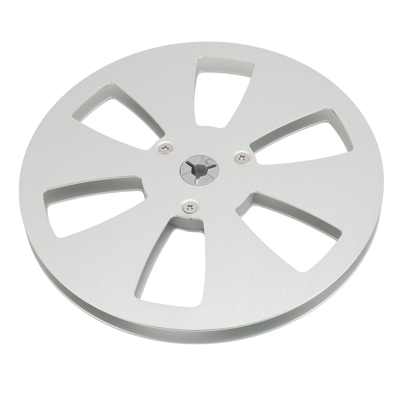 Fabater Empty Tape Reel, Universal 7inch 6 Holes 1/4 Opening Empty Reel, Aluminum Alloy Opening Reel Sound Takeup Reel for Reel to Reel Tape Player