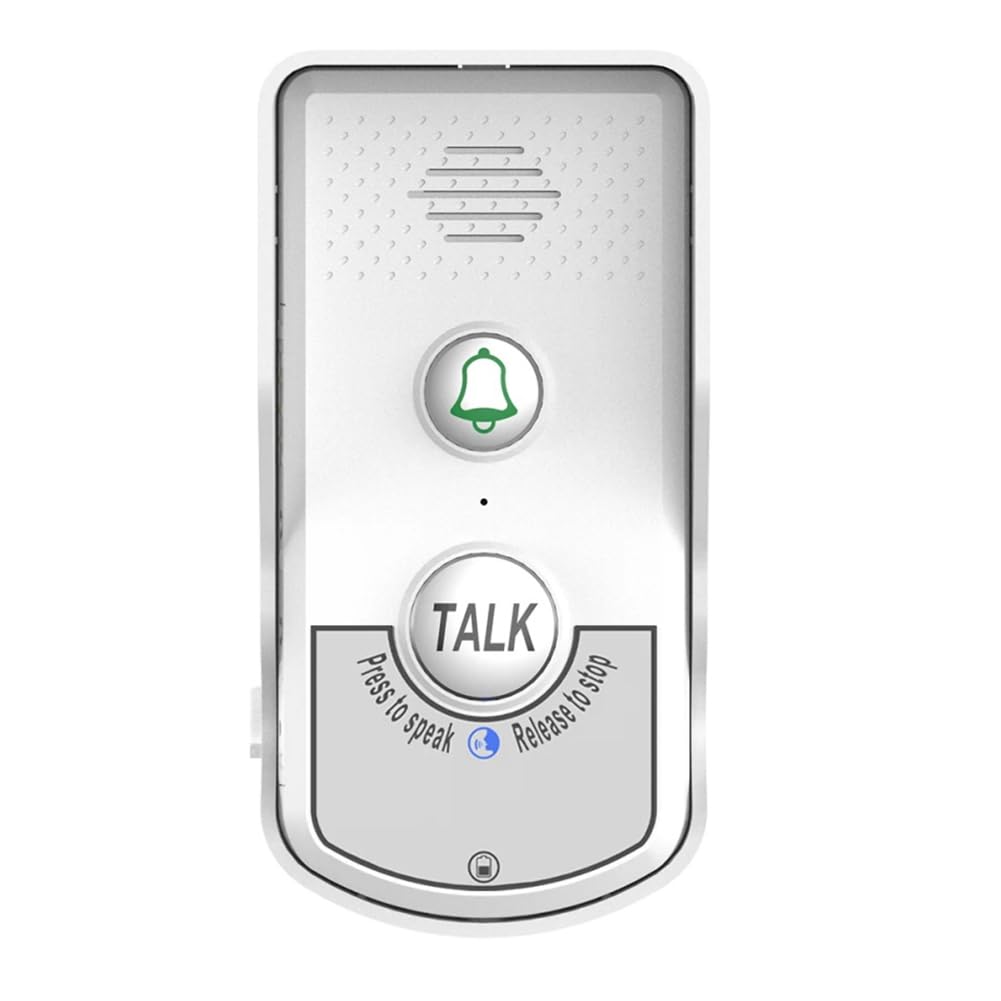 Interphone Longue Distance Sans 2,4 G, Sonnette Audio Bidirectionnelle, Émetteur et Récepteur Vocal pour Appel D'Hôpital et D'Hôtel, Installation Facile, Facile à Utiliser (A)
