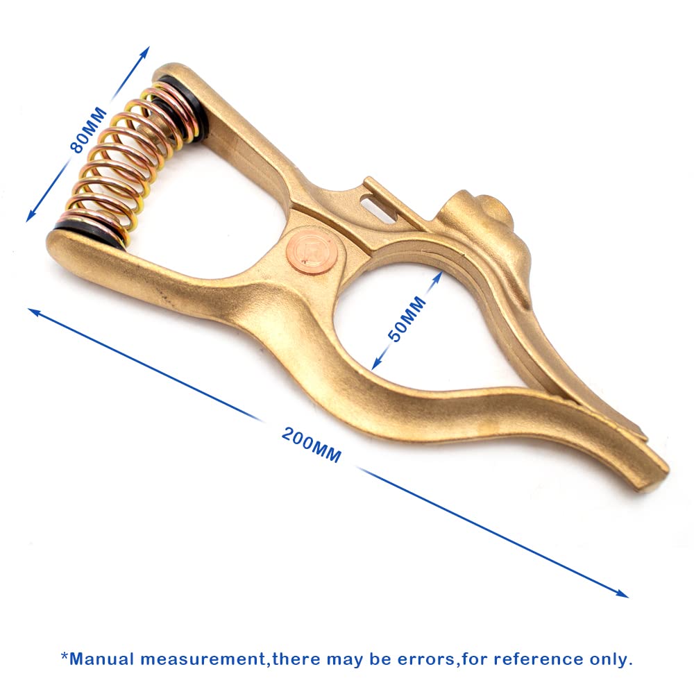 Jieotwice Brass Ground Clamp MIG MMA TIG Plasma Submerge Earth Cable Holder Forged Heavy Duty Type G Welding Ground Clamp 500A
