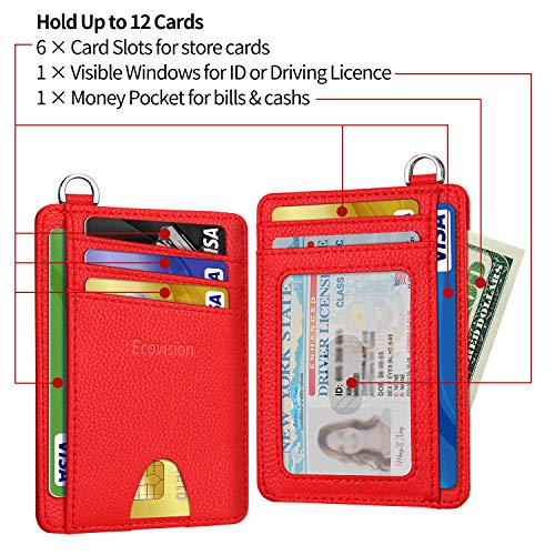 Image of Slim Minimalist Front Pocket Wallet, RFID Blocking Credit Card Holder Wallet with Detachable D-Shackle for Men Women